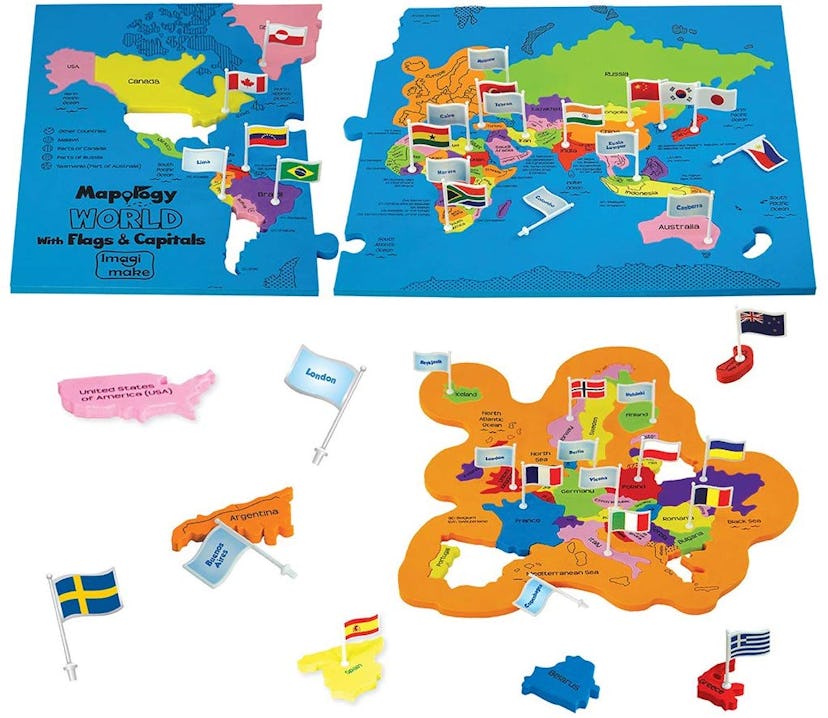 Imagimake: Mapology World with Flags & Capitals