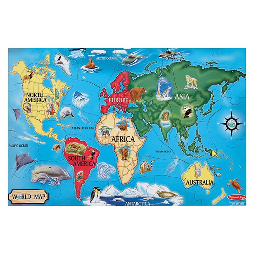 Melissa and Doug World Map Jumbo Floor Puzzle