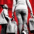 I Was Mom-Shamed At Target: Mom and daughter walking out of grocery store