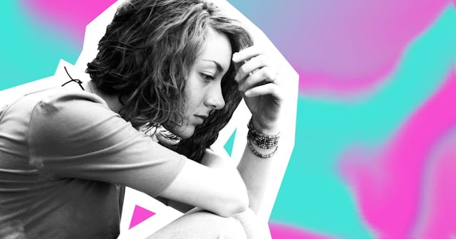 Psychedelics Show Promising Results At Treating PTSD: Depressed girl sitting on ground