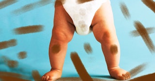 Let's Talk About Toddlers And Scatolia: Baby legs with diaper