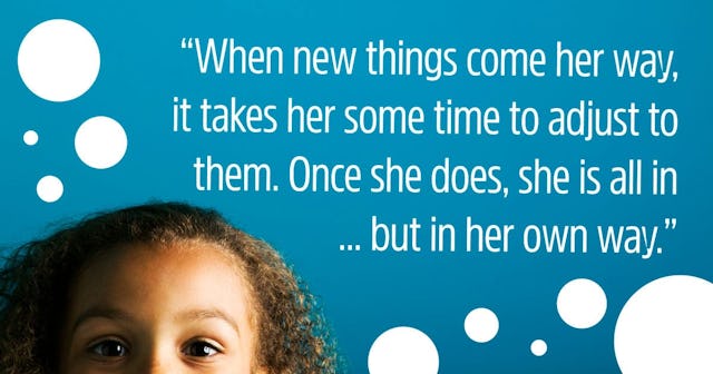 Top of young girls head