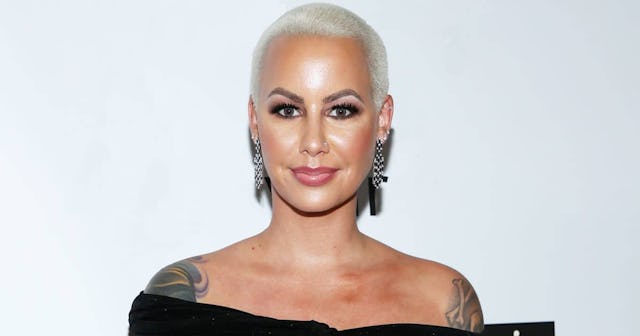 Amber Rose Got A Face Tattoo To Honor Both Of Her Sons: Amber Rose posing for camera