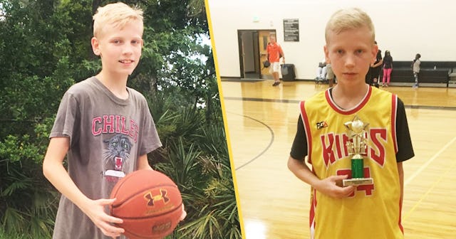 Boy Playing basketball