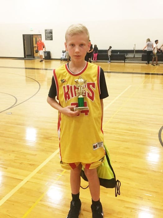 Boy Playing basketball