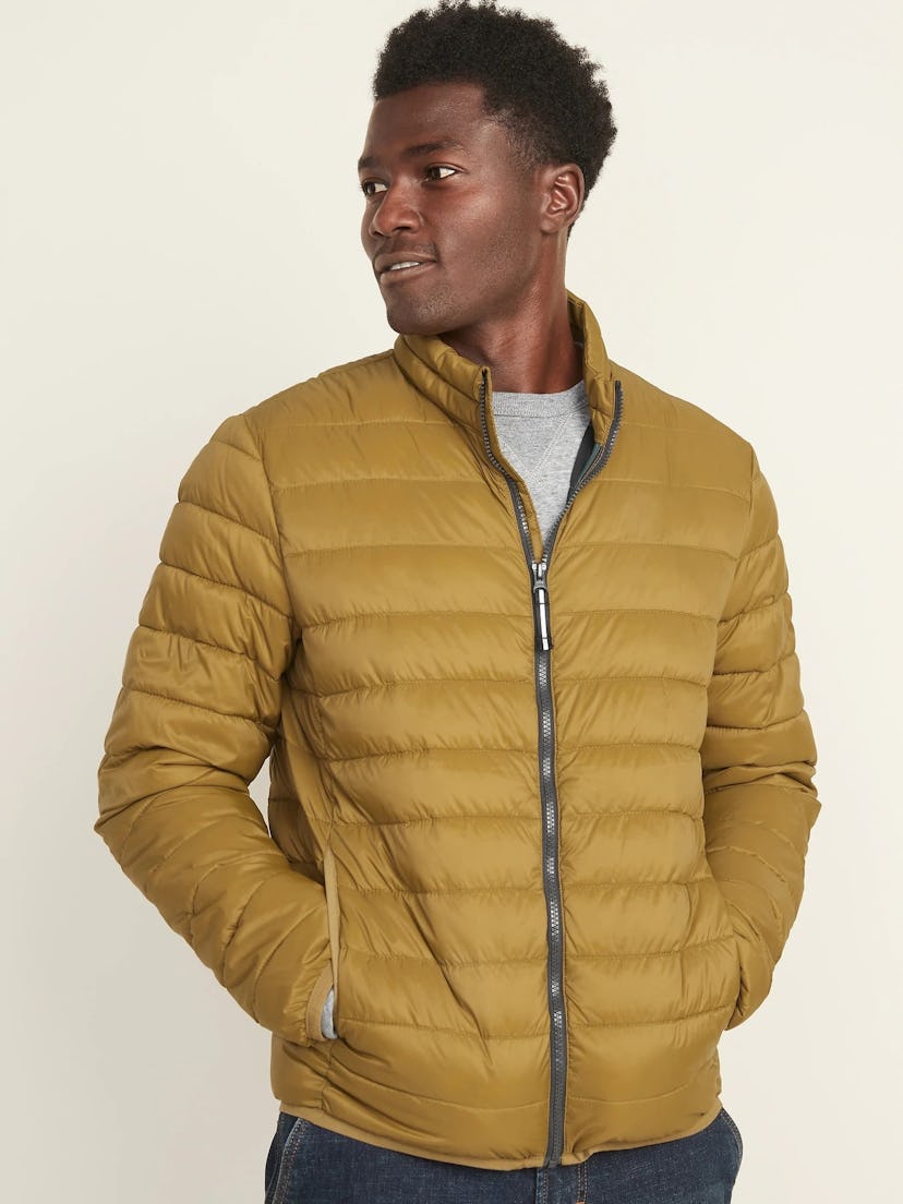 Water-Resistant Packable Quilted Jacket for Men