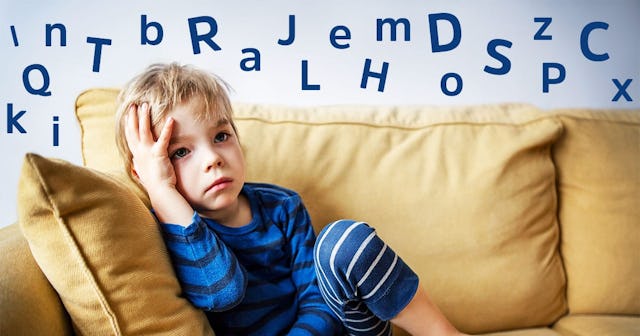 Sad boy on couch