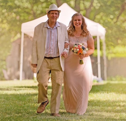 My Dad Struggled To Show Affection: man walking daughter down wedding aisle