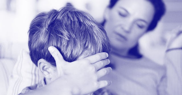 There Are Bigger Battles To Fight With My Tween: Woman and child with hand on head