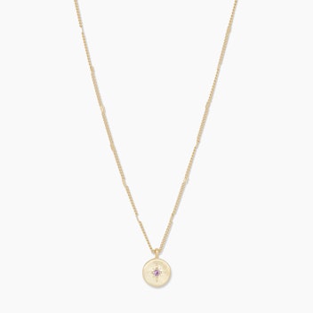 Gorjana Power Birthstone Coin Necklace