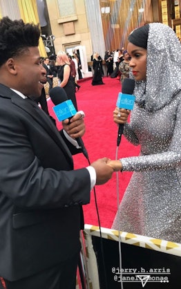 Jerry From 'Cheer' Interviewed Stars At The Oscars In True Jerry Fashion: Jerry shaking Janelle Mone...
