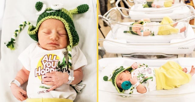 Hospital Dresses Infants As Grasshoppers To Celebrate Leap Day