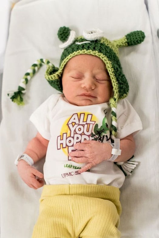 Hospital Dresses Infants As Grasshoppers To Celebrate Leap Day