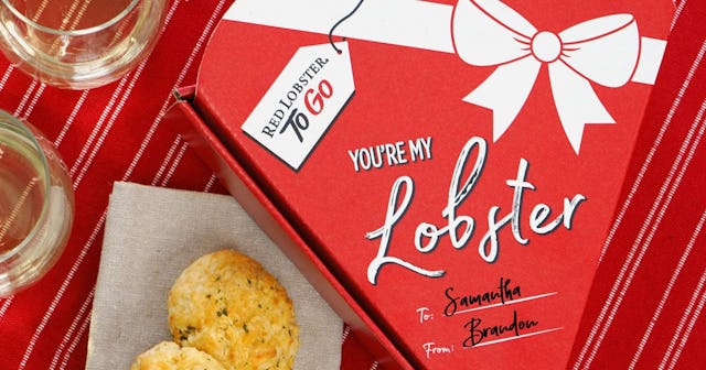 Red Lobster Has A 'You're My Lobster' Cheddar Bay Biscuit Box For Valentine's Day: heart shaped box ...