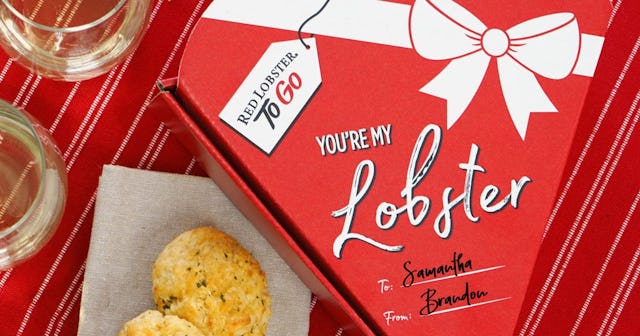 Red Lobster Has A 'You're My Lobster' Cheddar Bay Biscuit Box For Valentine's Day: heart shaped box ...