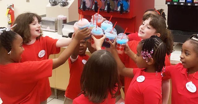 kids at birthday party in target