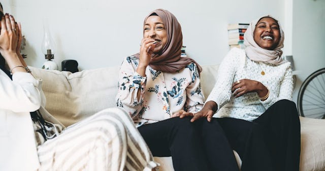 Here’s To The Bitch Buddies Who Know What We’re Going To Vent About Before We Do It: three women sit...
