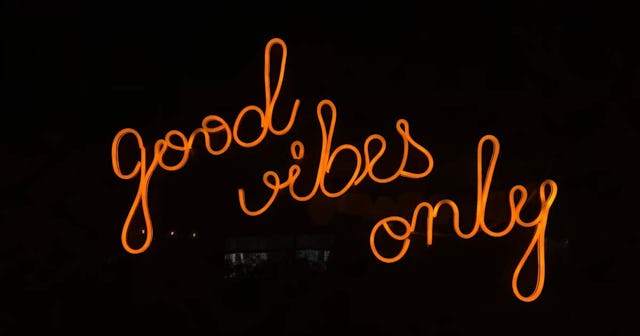 three word quotes, Good vibes only neon sign