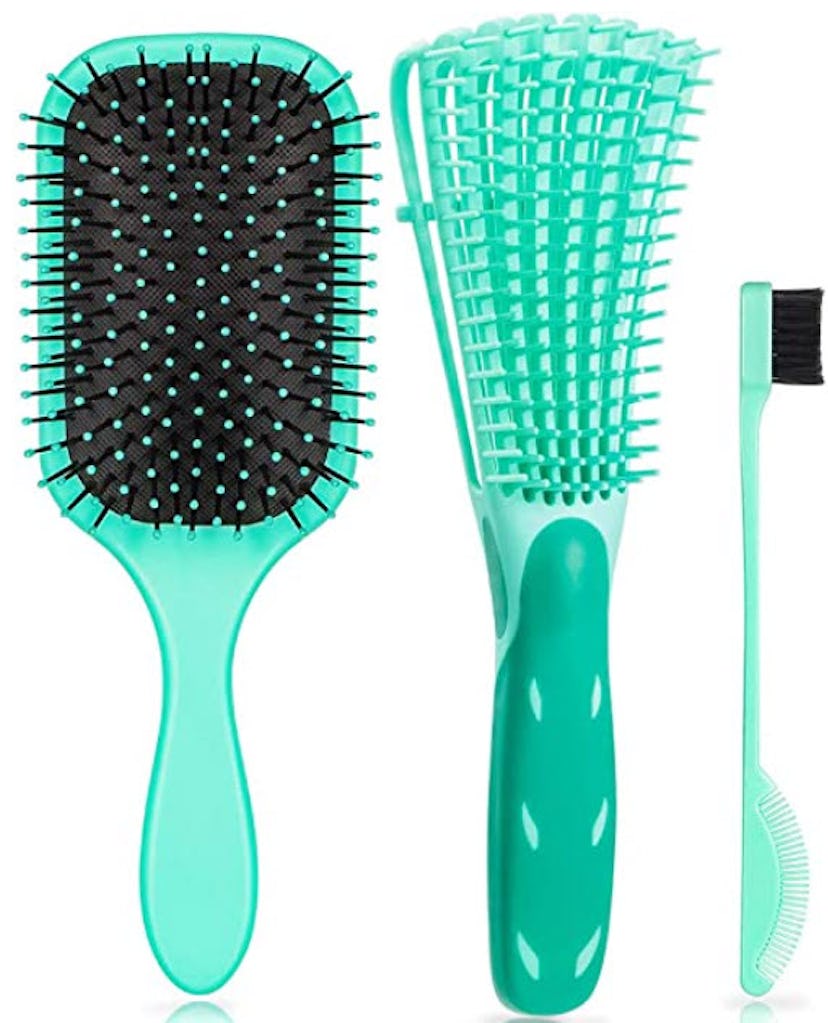 Hoofun Curly Detangler Hair Brush Set