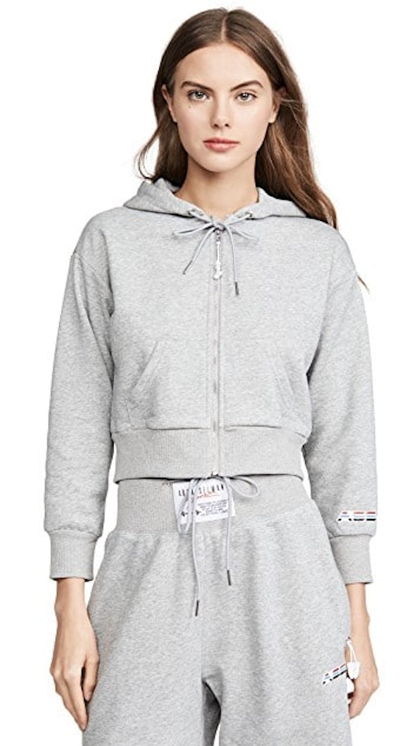 Adam Selman Sport Shrunken Hoodie and High Rise Shorts