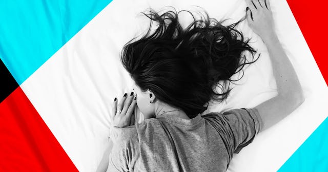 woman sleeping in bed