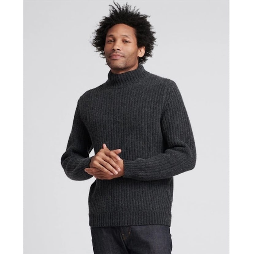 Naadam Wool Cashmere Ribbed Turtleneck