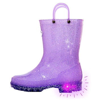 Outee Glitter Light Up Rain Boots