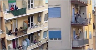 Italians on balconies