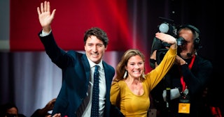Prime minister Justin Trudeau and his wife Sophie Grégoire Trudeau