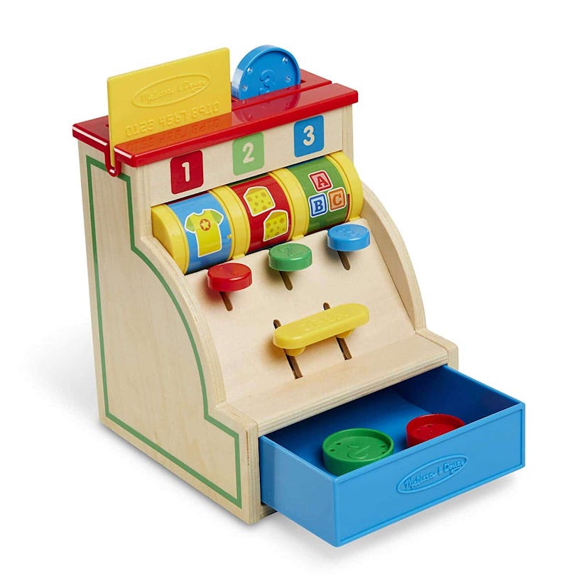 Melissa & Doug Spin and Swipe Wooden Cash Register