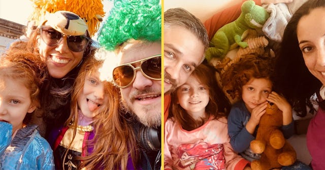 Family posing for photo