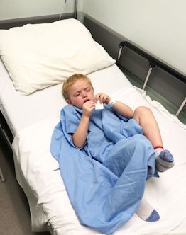 My Son Has Eosinophilic Esophagitis: little boy laying in bed