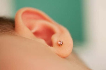 Close-up of baby's ear