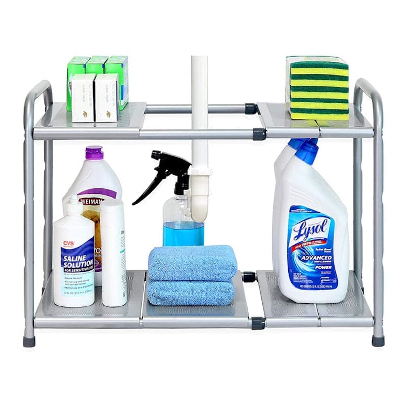 SimpleHouseware Under Sink 2 Tier Expandable Shelf