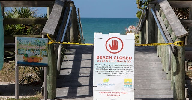 Florida Beach Closings To Prevent The Spread Of Coronavirus