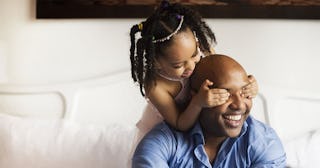 Hey Dads Being Present Is A Verb: father and daughter