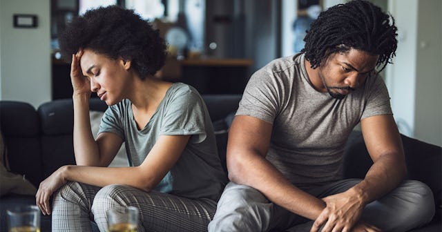 couple having problems in their relationship at home