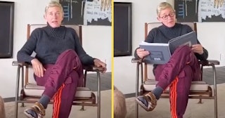 Ellen Is Reading Her Home Decor Book To Kids Under Quarantine