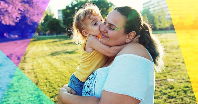 mother and her son in the park