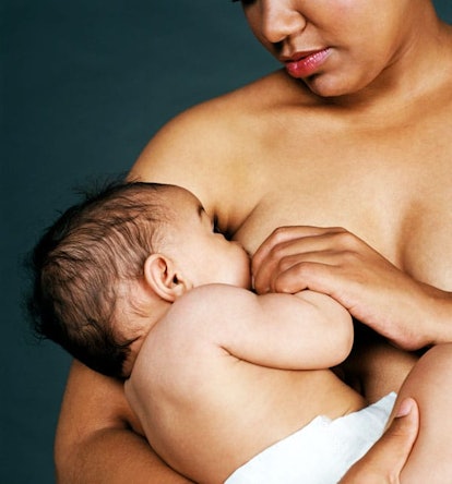 Hey Fat Mom, You Can Totally Breastfeed: Mother breastfeeding baby boy