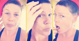 Pink Shares Hilarious 'Hair Cuts And Drinking' Quarantine Video