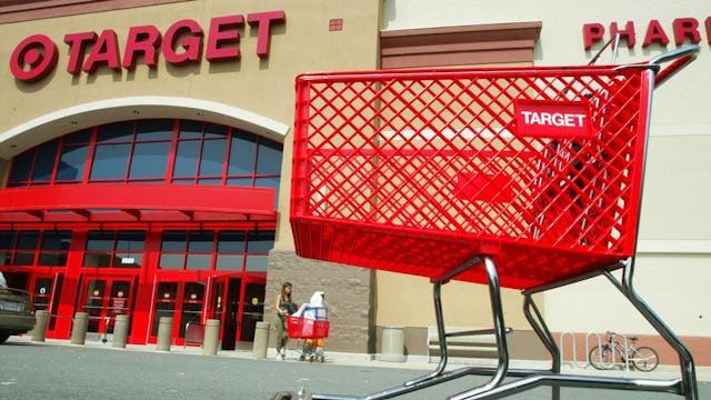 Customers leave Target