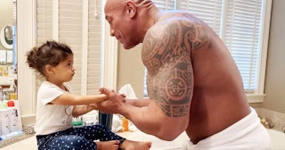 The Rock Teaches His Daughter To Wash Her Hands Using 'Moana' Song