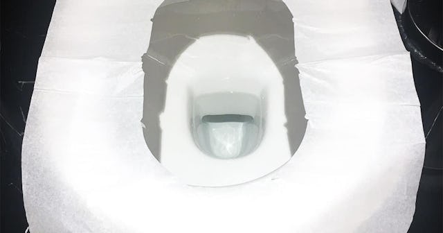 public restroom and toilet srat cover