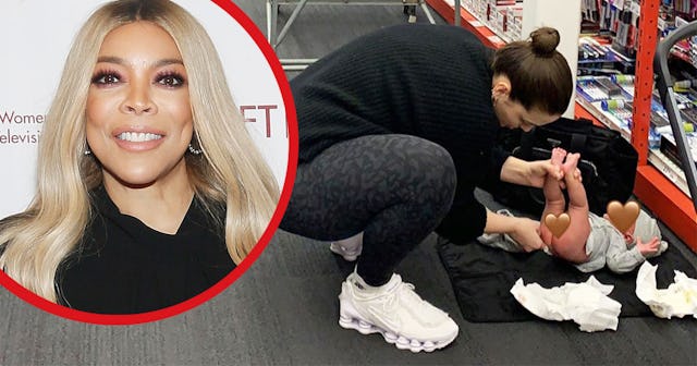 Wendy Williams and Ashley Graham changing son's diaper
