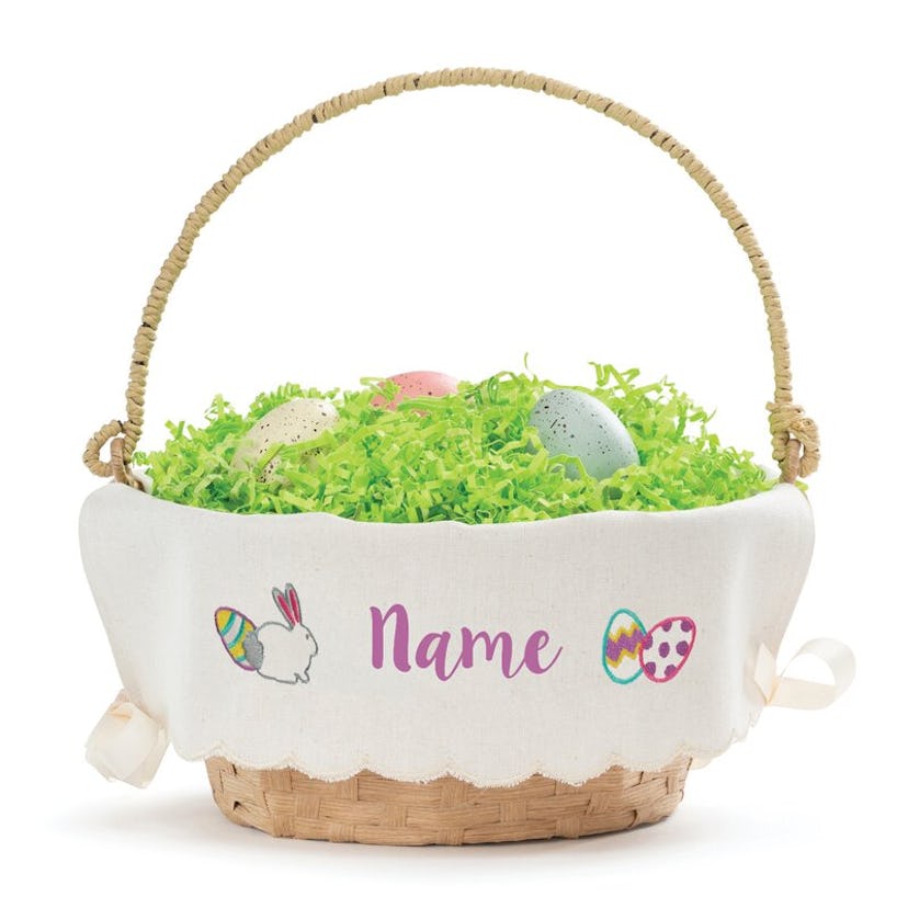 Personalized Easter Basket with Drop-Down Handle