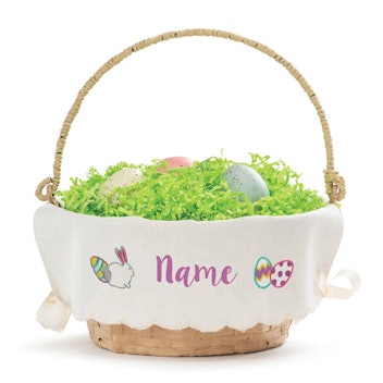 Personalized Easter Basket with Drop-Down Handle