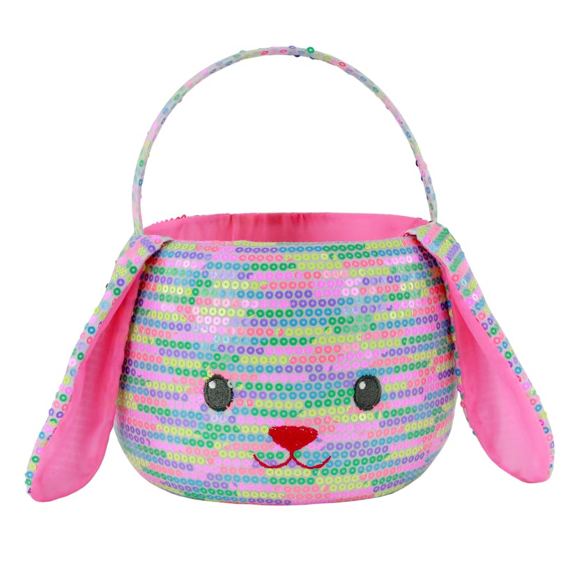 Way To Celebrate Sequined Bunny Easter Basket