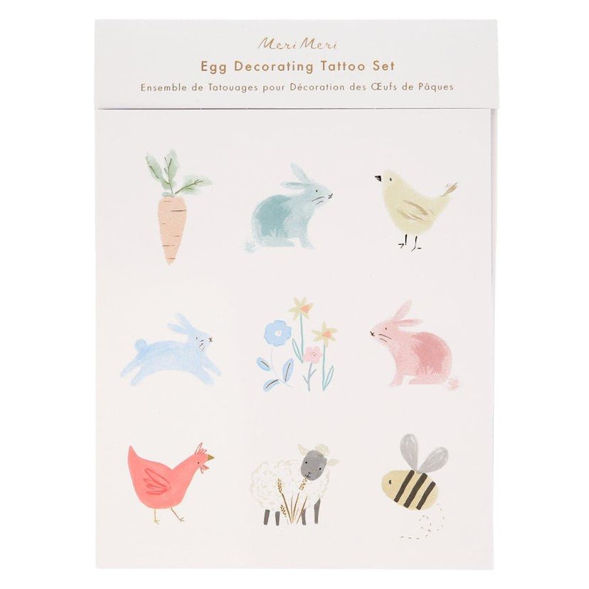 Meri Meri Spring Bunny Egg Decorating Tattoo Kit