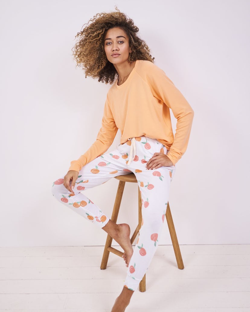 Sweet Peach Lounge Pant & Mango Sorbet Sweatshirt Set